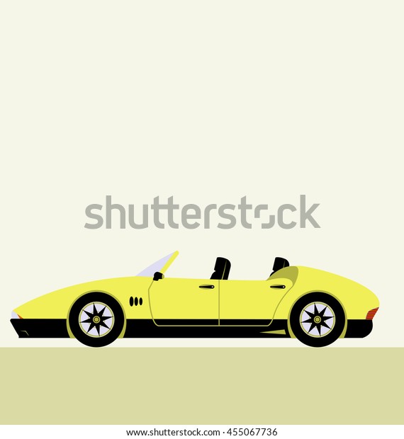 Four Door Convertible Car Stock Vector Royalty Free 455067736