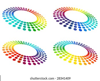 Four dotted spectrum patterns