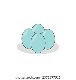 four duck egg flat icon