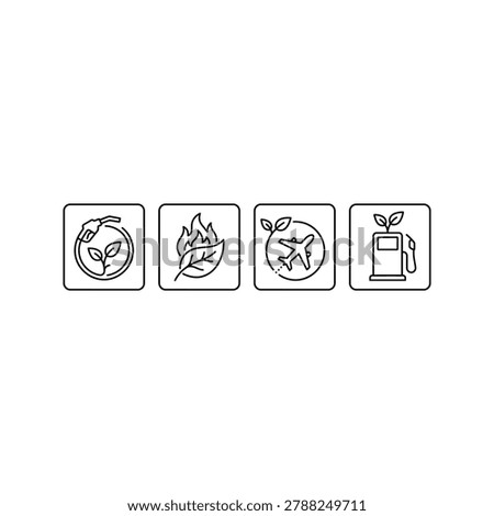 Four eco friendly icons on white