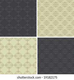 four elegant seamless backgrounds