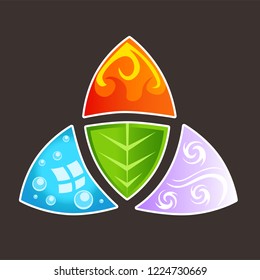four element icon set