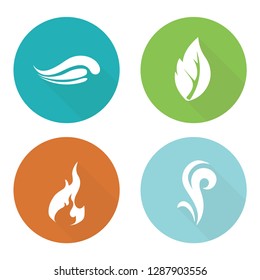 Four element icons