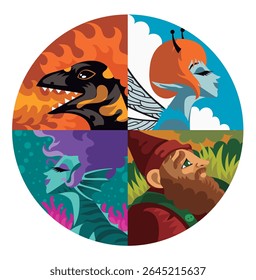 four elementals of elements of paracelsus