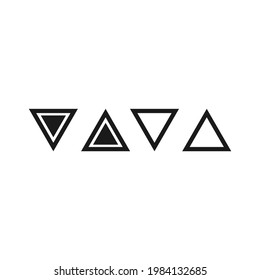 Four elements. Air, earth, fire and water on a white background. Alchemical basic symbols. Elements of nature. Sacred geometry. 
