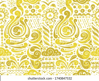 Four elements concept. Air design background. Seamless pattern print. Vector illustration