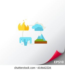 Four elements of life icon
