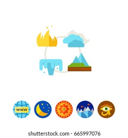 Four elements of life icon