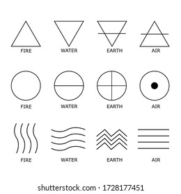 Four Elements of Life, life elements vector stock