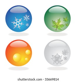 Four elements (spring, summer, autumn, winter)