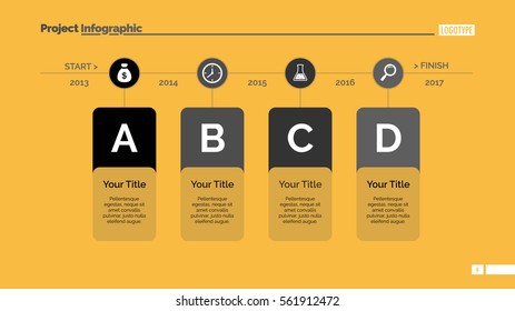 Four Elements Timeline Slide Template
