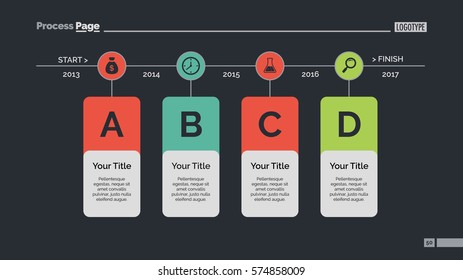 Four Elements Timeline Slide Template