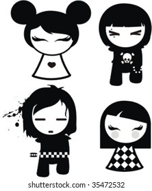 four emo characters