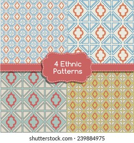 Four Ethnic Tribes Patterns Ornament
