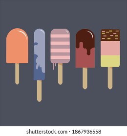 Four examples of ice cream