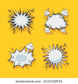 four explosion pop art icons