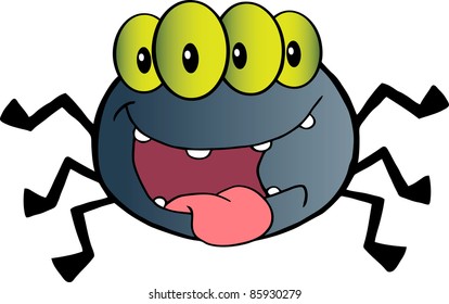 Four Eyed Creepy Spider