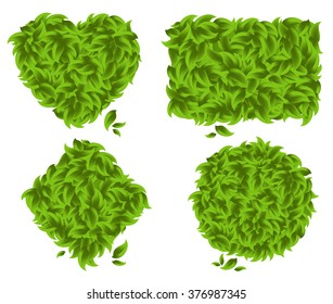 four figures of leaves