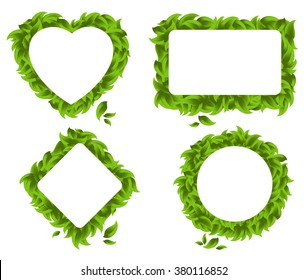 four figures of leaves