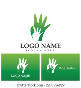 icono vectorial del logotipo de gestos de cuatro dedos