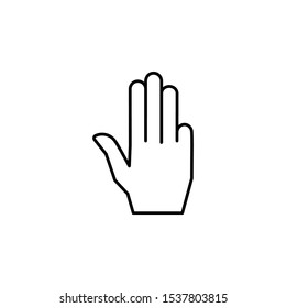 Four finger hand icon. Simple line, outline vector of hand icons for ui and ux, website or mobile application