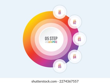 Four, five, eight, ten step infographics design template. Vector illustration.