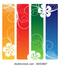 Four flower card