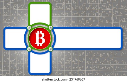 four frame for any text with bit coin symbol