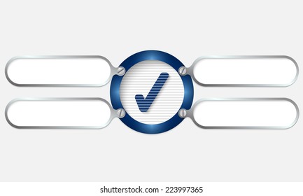 four frame for any text with check box