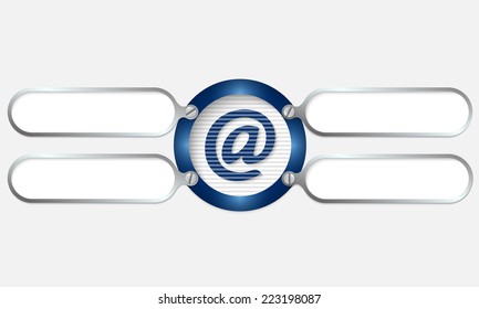 four frame for any text with email symbol