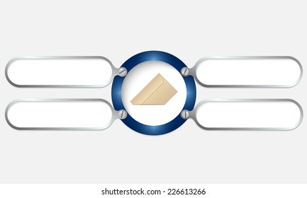 four frame for any text with envelope