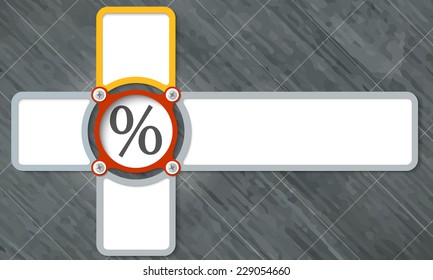 four frame for any text with percent symbol