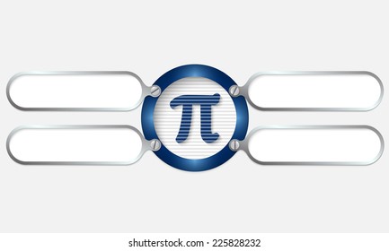 four frame for any text with pi symbol