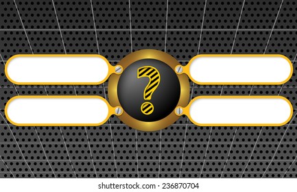 four frame for any text and question mark