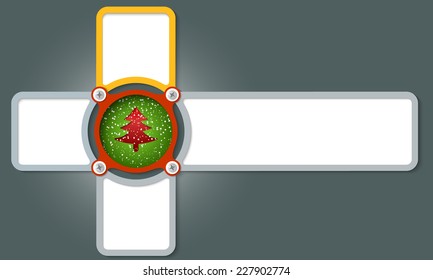 four frame for any text with xmas tree