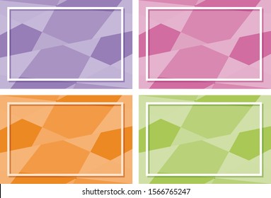 Cuatro plantillas de marco con muchas ilustraciones de colores