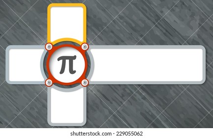 four frames for any text with pi symbol