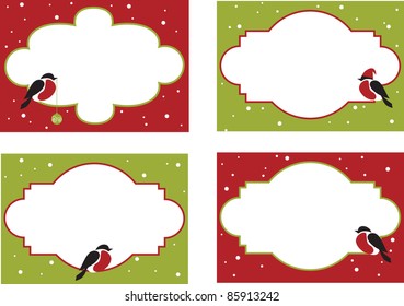 four frames of christmas cards