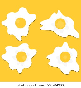 Four fried egg