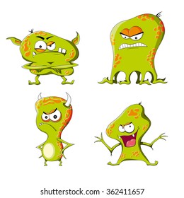 Four funny evil monsters