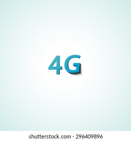 Four G web icon communication on white background