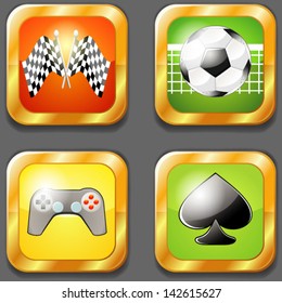 Four gaming icons