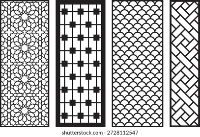 Four and geometric jali patterns on a wall lattice