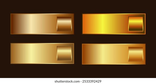 Vier goldene CTA-Tasten.