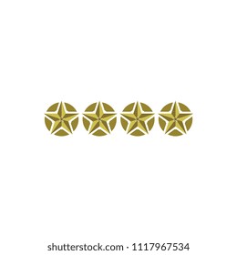 Four golden star logo