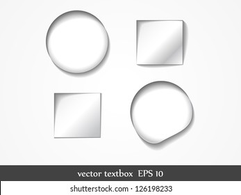 Four graphical elements imitating paper suitable as a base for text