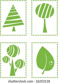 Four green eco frame