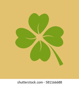 Four green leaf clover - vector