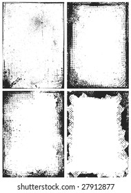 Four grunge frames for your design.