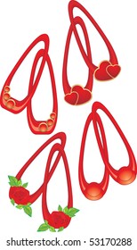 Four hairpins. Vector